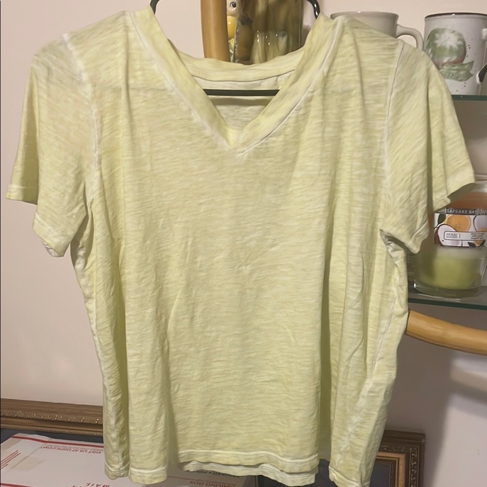Eileen Fisher Yellow V-Neck Women's Top 000500